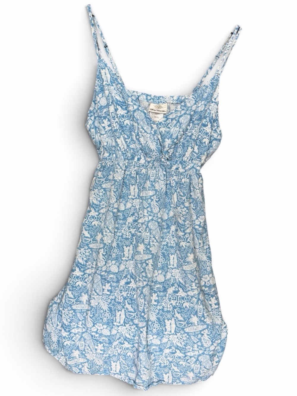 Disney Cruise Line Light Blue Floral Shirt